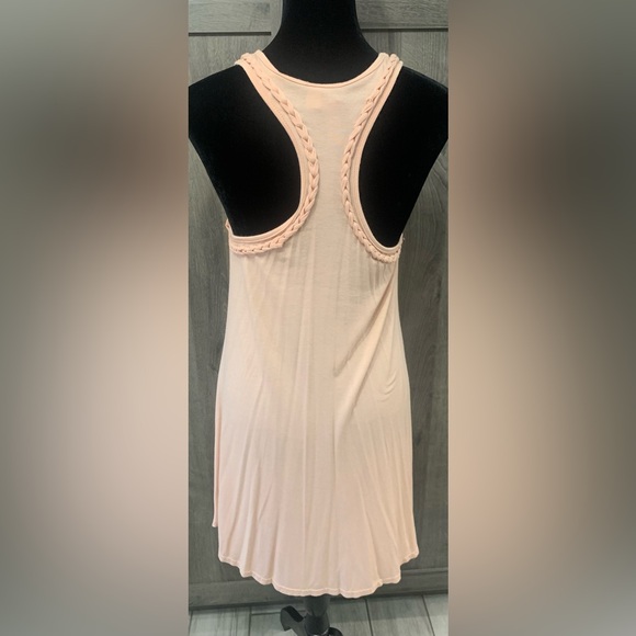 Alya Rose Pink Cotton Floral Mini Tank Sleeveless Swing Dress Women's Size XS - Picture 3 of 10